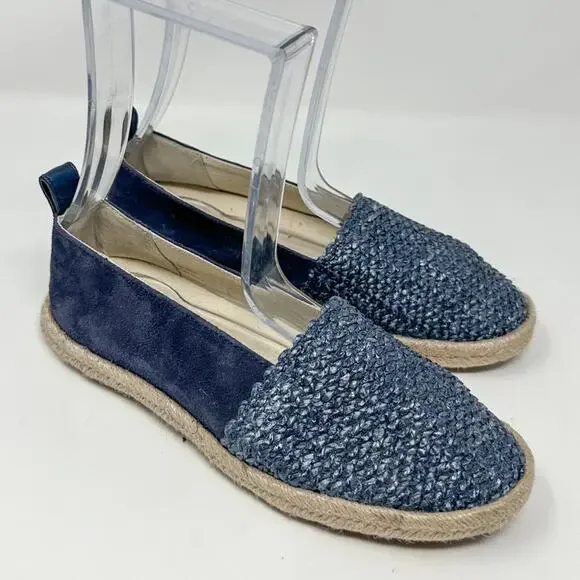 NEW Geox Modesty Blue Suede Textile Espadrille Flats, Size 5, MSRP $150 - Picture 7 of 12